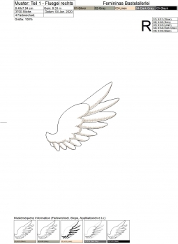 Preview: 3D-Applikation "Adler" (10x10)